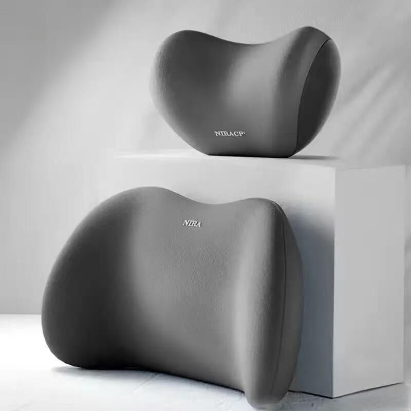 Christmas gift Car Headrest & Lumbar Support Set, Ergonomic Plush Cushion for Driver & Passenger, Comfort & Spine Protection for Long Drives（blue） - Image 7