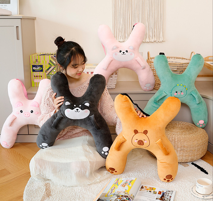 Christmas gift for kids-Kids Travel Pillow, Ergonomic Plush Support for Car Rides, Comfortable Sleep Companion for Children（pink pig） - Image 2