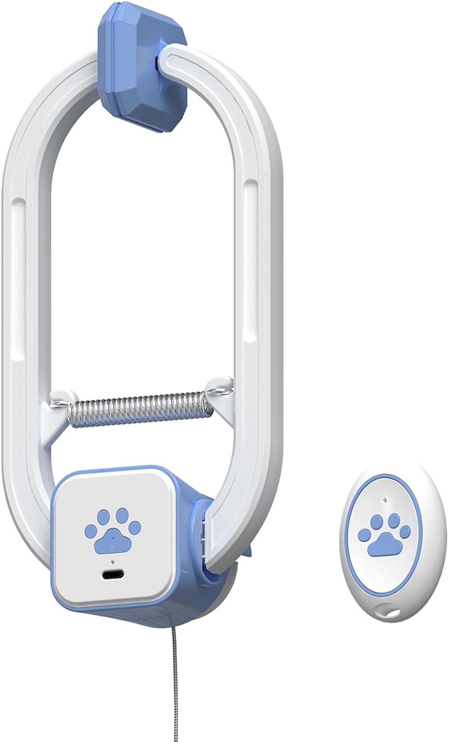 Rechargeable Electric Cat Teaser with Remote: Interactive 2-Mode Door Clip Toy for Australian Cats’ Exercise & Fun (Blue) - Image 1