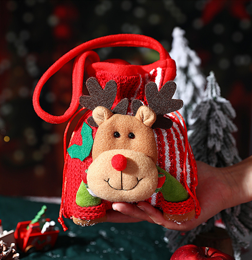 Christmas gift Festive Aussie Christmas Gift Bags: Cute Reindeer, Santa & Snowman Pouches for Xmas Treats & Gifting（moose）  - Image 2