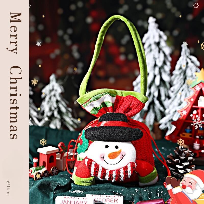 Christmas gift Festive Aussie Christmas Gift Bags: Cute Reindeer, Santa & Snowman Pouches for Xmas Treats & Gifting（Santa Claus）  - Image 6