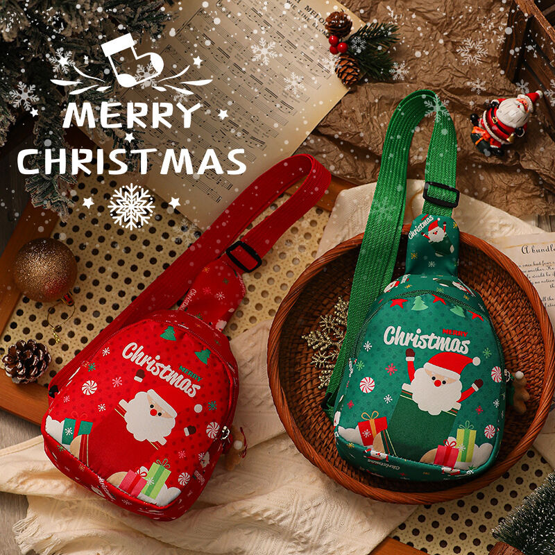 Christmas gifts Aussie Christmas Sling Bag Set – Red & Green Santa-Themed, Adjustable & Festive for Gifting & Styling - Image 1