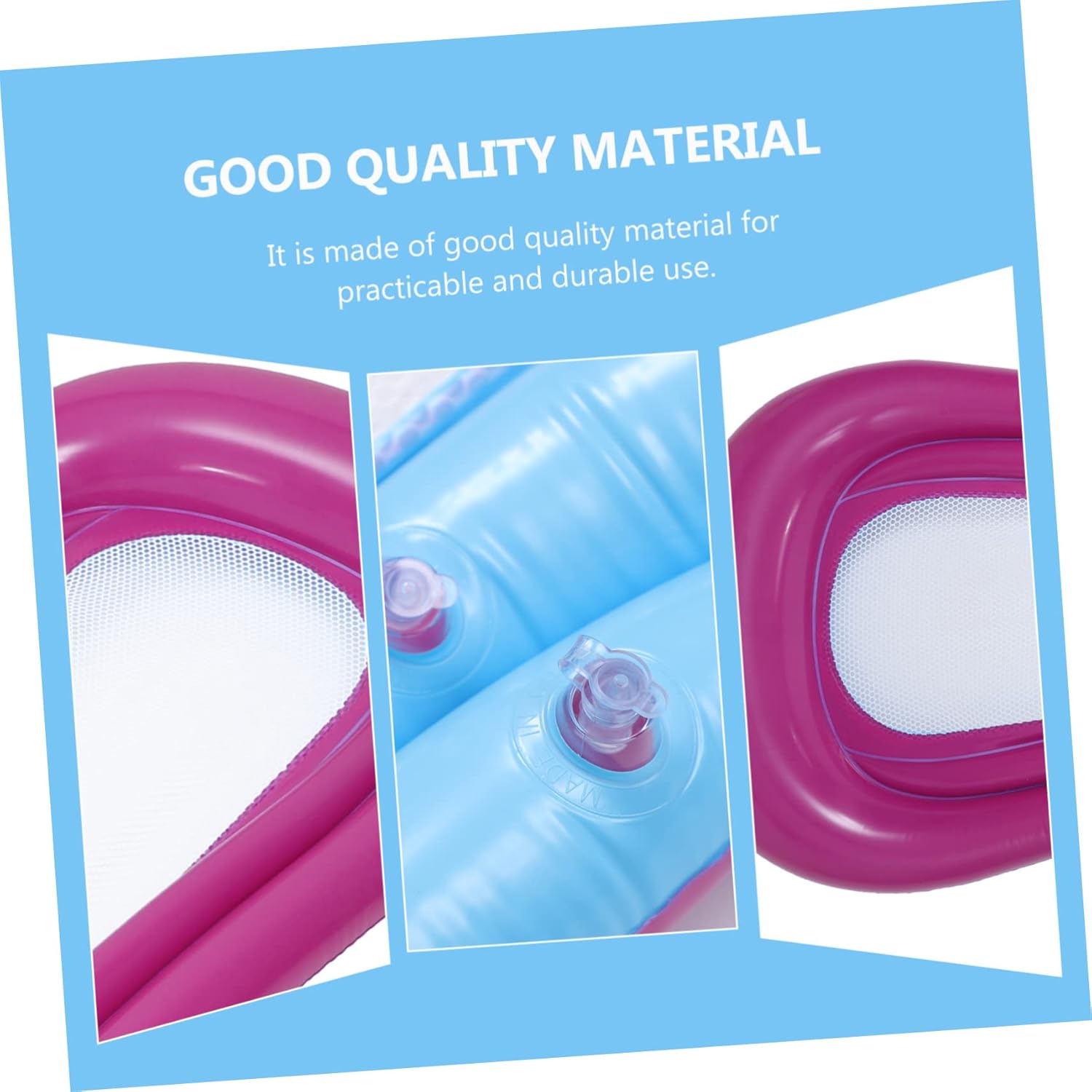 Inflatable Red Floating Bed: Portable Foldable Swimming Mat for Pool Lounging, Water Fun & Beach Relaxation - Image 4