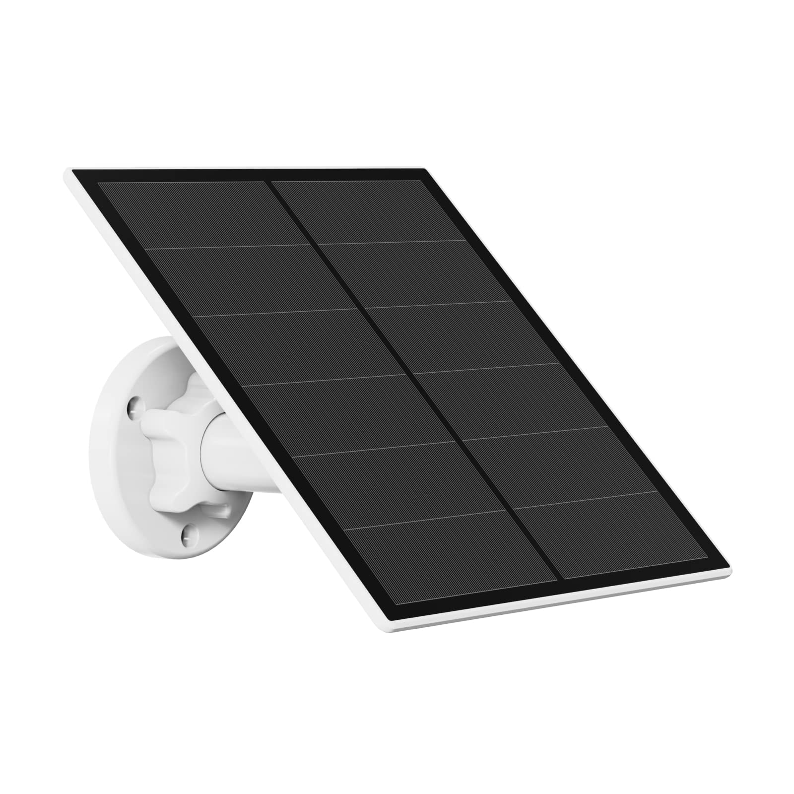 3-Pack 5W Solar Panel for Outdoor Security Camera – 5V USB Charger with 9.8ft Cable, IP65 Waterproof, Adjustable Mount, Compatible with Most Battery Cameras (White) - Image 1