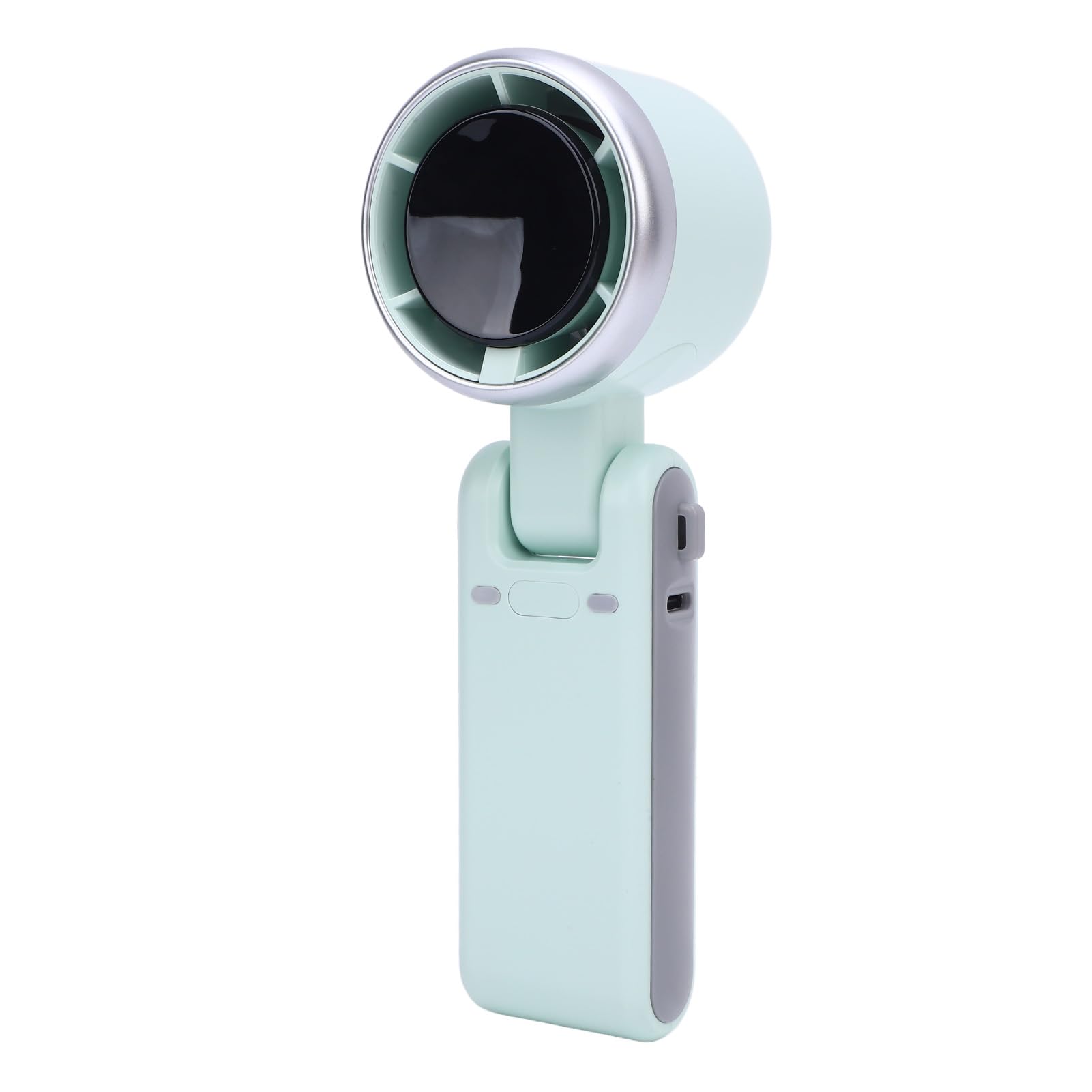Portable Turbo Handheld Fan with Digital Display – 5-Speed Rechargeable Mini Fan, 3600mAh Battery, Foldable & Neck Strap Design for Outdoor Travel and Daily Use(Green) - Image 7