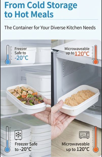 Airtight 1600ml Food Storage Container, 1-Pack – BPA-Free, Freezer & Microwave Safe with Soft-Seal Lid, Stackable for Fridge Organization, Large Capacity for Family Meals, Batch Cooking, and Bulk Storage (White) - Image 2