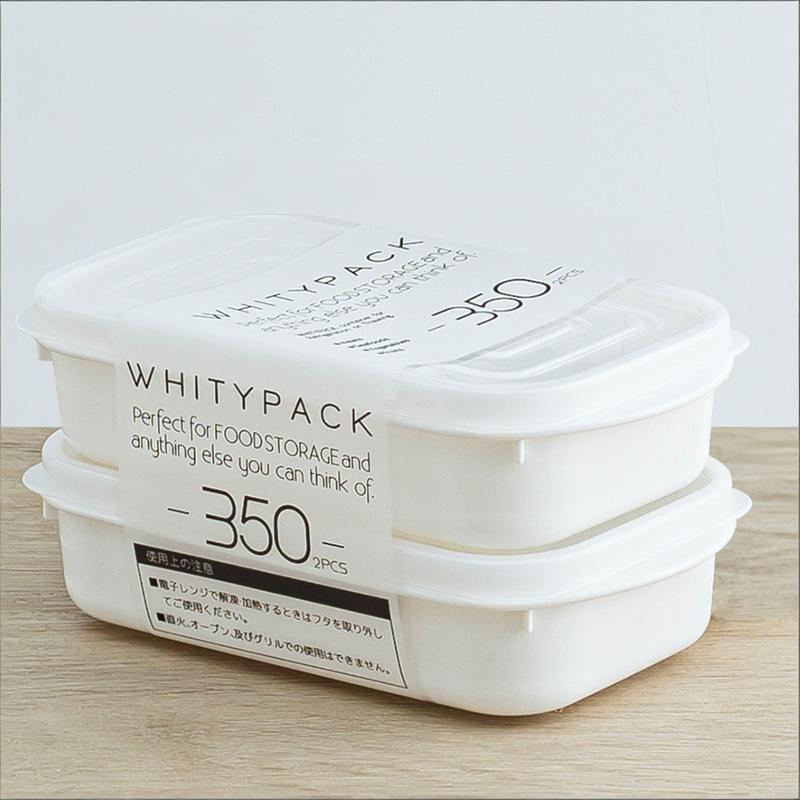 Airtight 350ml Food Storage Containers, 2-Pack – BPA-Free, Freezer & Microwave Safe with Soft-Seal Lids, Stackable for Fridge Organization, Perfect for Meal Prep, Snacks, and Leftovers (White) - Image 1