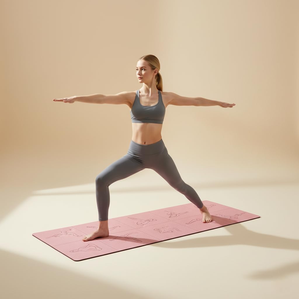 Portable Foldable Yoga Mat – Dual-Sided Non-Slip TPE Exercise Mat for Yoga, Pilates, Kids Nap & Travel (Green) | Other Colors Available in Store - Image 4