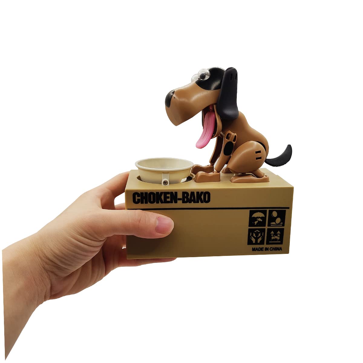 Interactive Dog Coin Bank – Automatic Electric Money Saving Piggy Bank with Moving Dog Design – Fun Kids Gift & Desk Decor (Brown) - Image 5