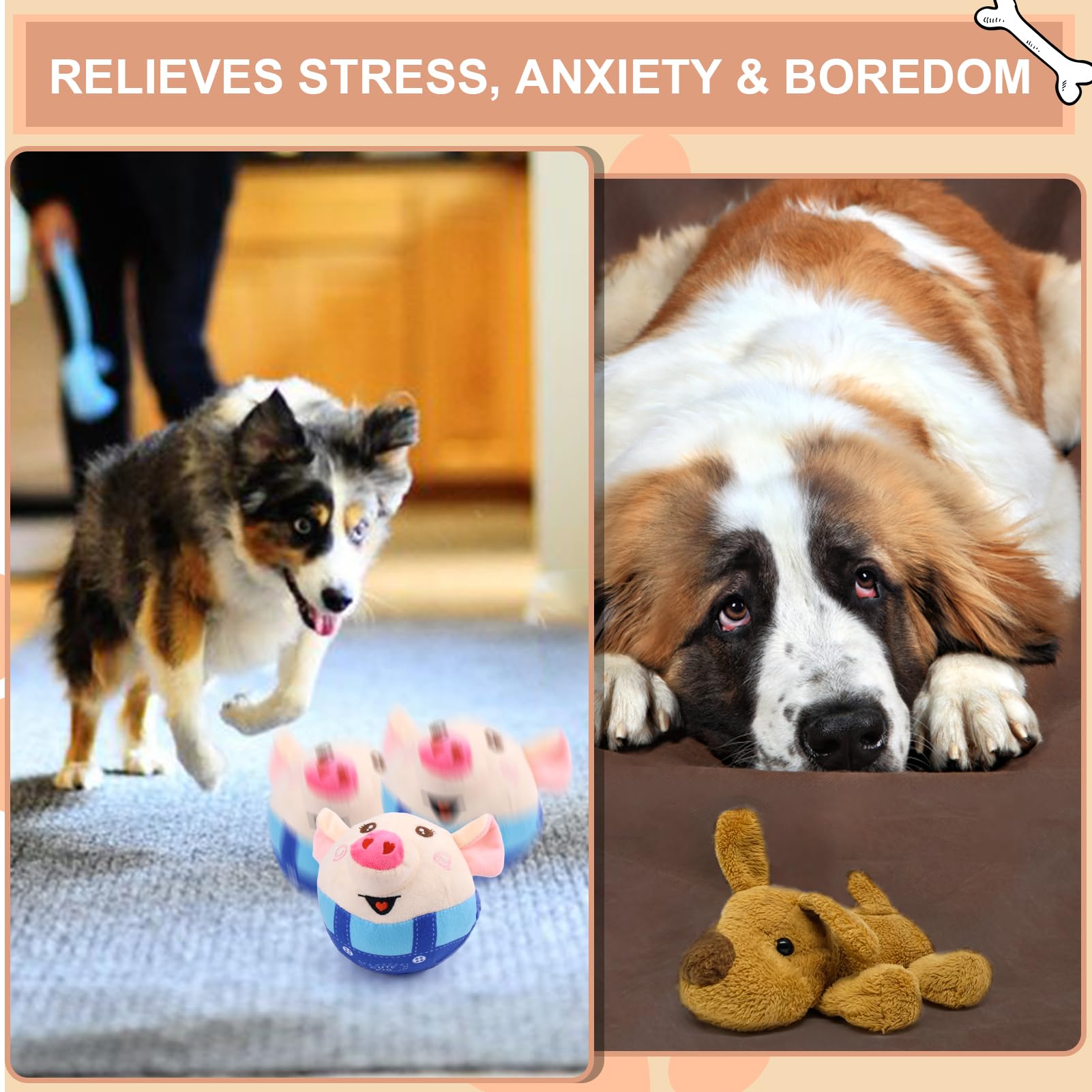 Interactive Pig Dog Toy – Rechargeable, Self-Moving & Squeaky with Recording & Music Modes, Dual-Mode Sound Activation, Durable Plush Cover, Ideal for Small to Large Dogs to Relieve Boredom and Anxiety (Blue) - Image 4