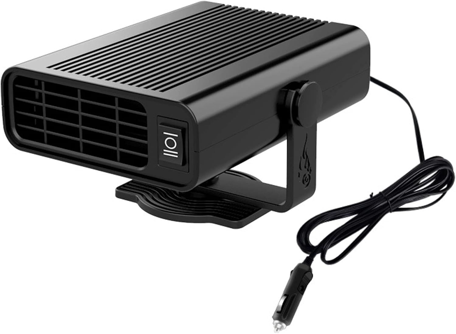 12V 120W Portable Car Heater and Defroster, 2-in-1 Fast Heating & Cooling Fan for Windshield Demisting, 360° Rotatable Auto Warmer for Winter Driving (Black) - Image 1