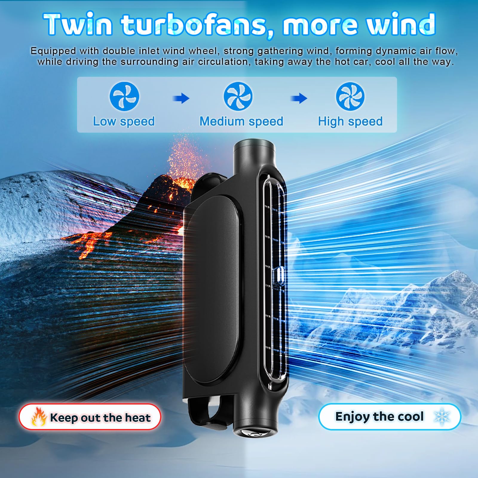 Car Seat Cooling Fan with USB Power – Portable Headrest Ventilator for Front & Rear Seats, 3-Speed Quiet Airflow, Ideal for Cars, SUVs, Trucks, Office Chairs (Black) - Image 3