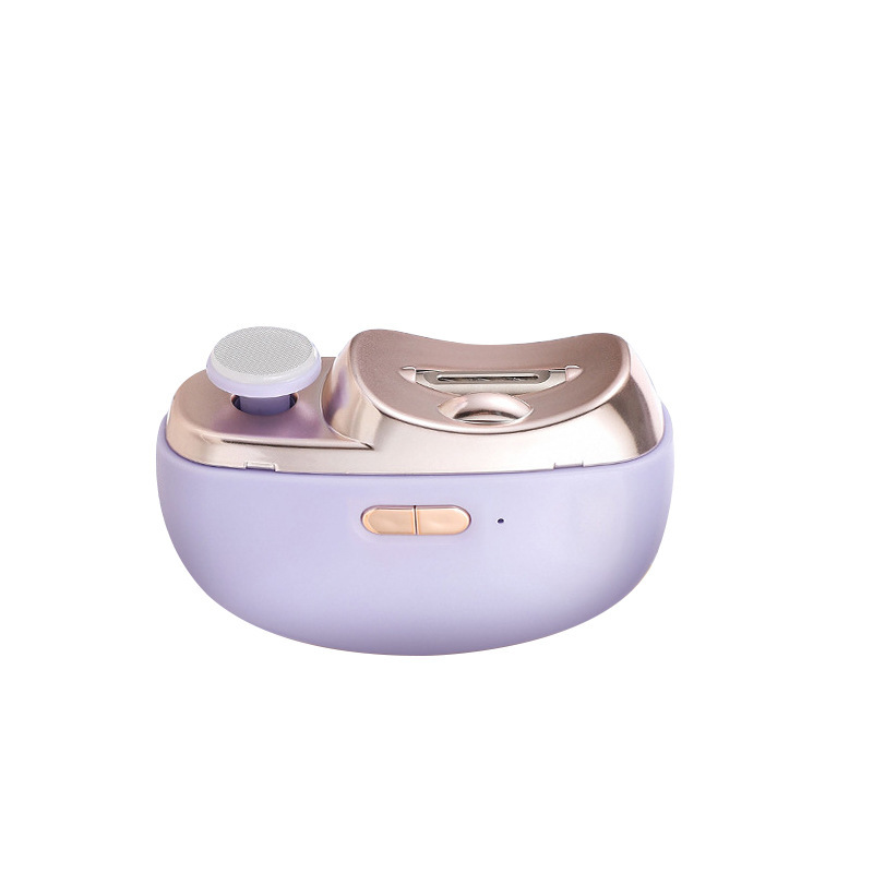 3-in-1 Electric Nail Trimmer for Kids, Adults & Seniors – Auto Nail Clipper with Polish Plate, Dust Collector, LED Light, Whisper-Quiet 40dB Operation, USB-C Rechargeable, Safe for Sensitive Nails (Purple) - Image 1