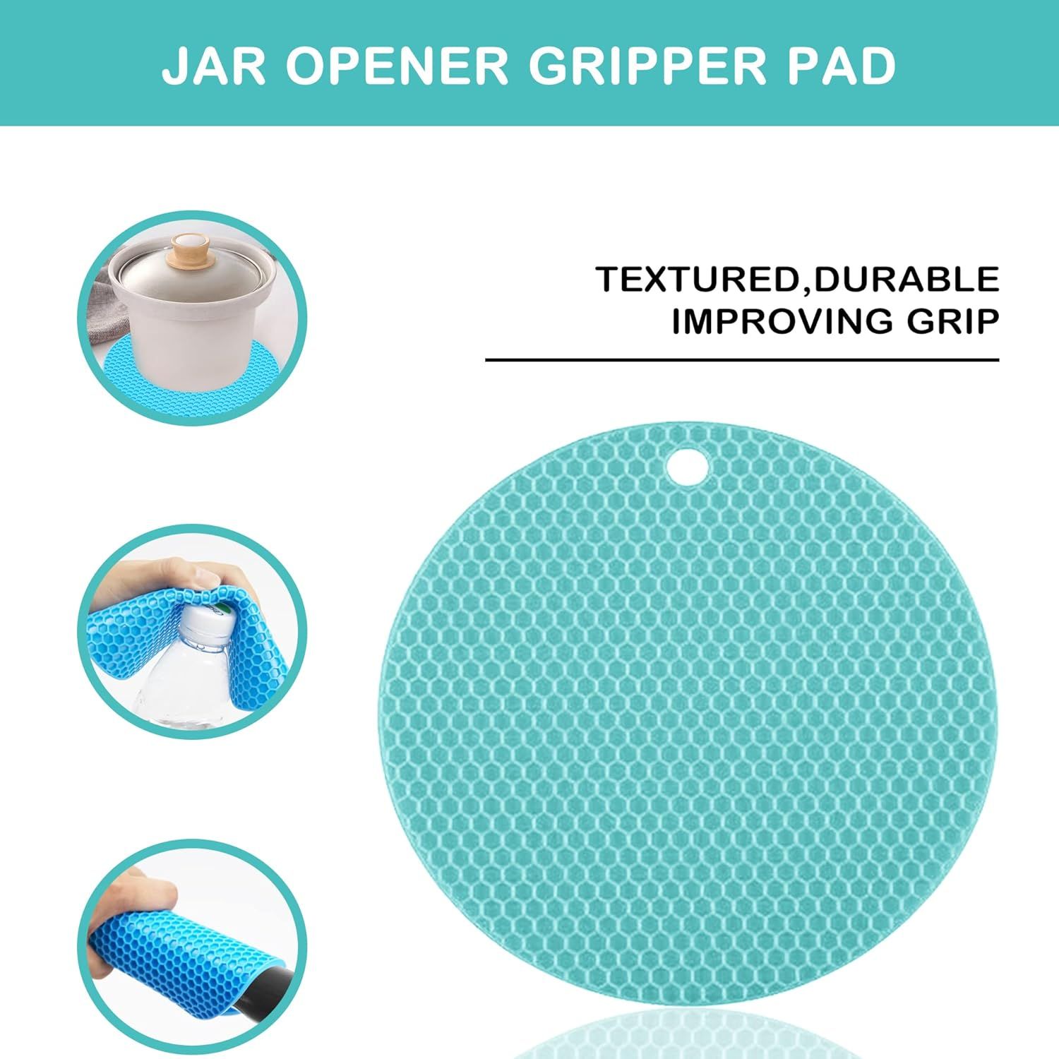 5-in-1 Bottle Opener & 4-Size Jar Opener Set with Adjustable Grip, Silicone Pad, and Ergonomic Handle—Multi-Function Kitchen Tool for Cans, Jars, Bottles, Pull Tabs, and Caps—Durable, Easy-to-Use Design (Blue) - Image 5