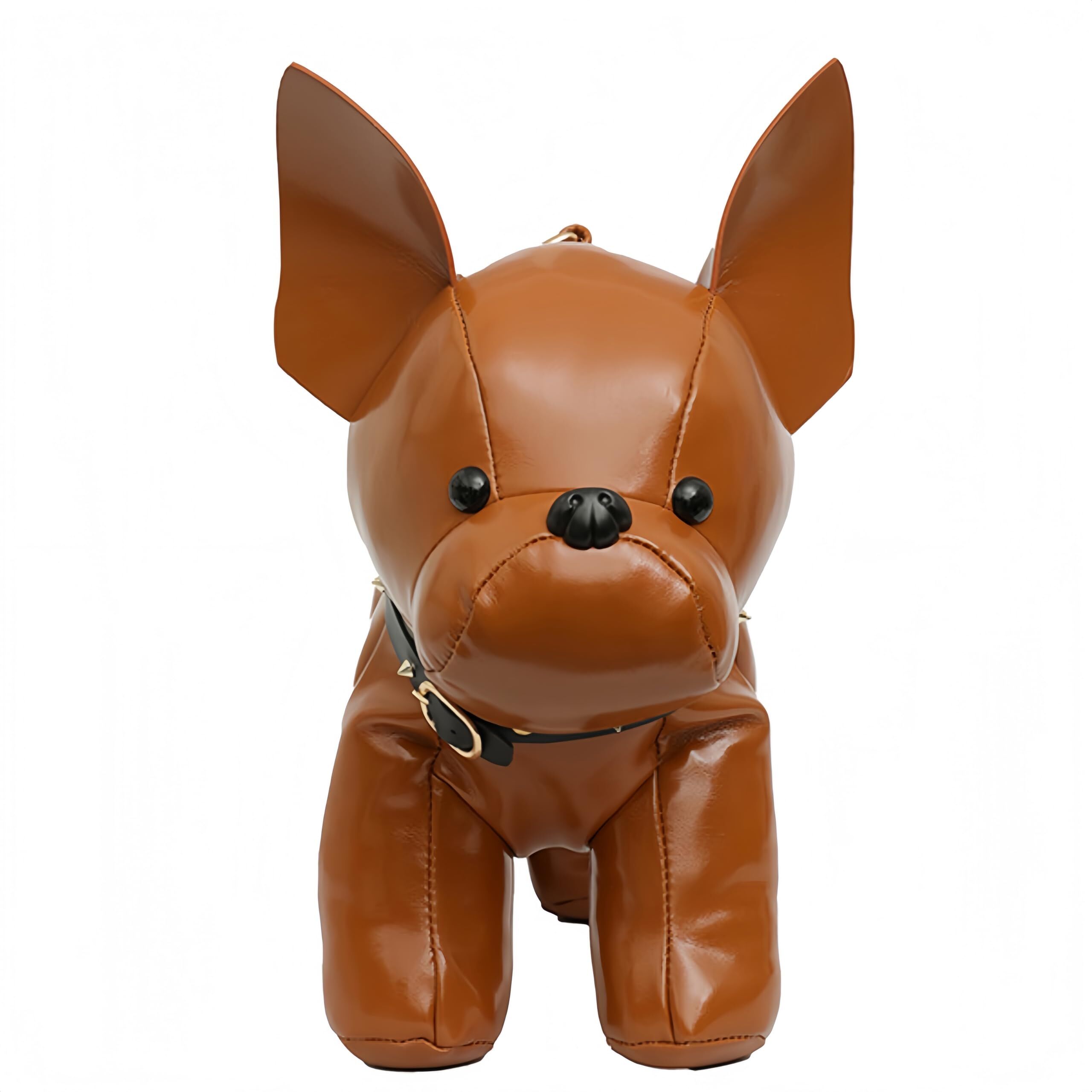 French Bulldog Shaped Bag – Cute Animal Crossbody Shoulder Bag with Adjustable Strap, PU Leather Dog Backpack for Women, Fashion Statement Accessory (Brown) - Image 1