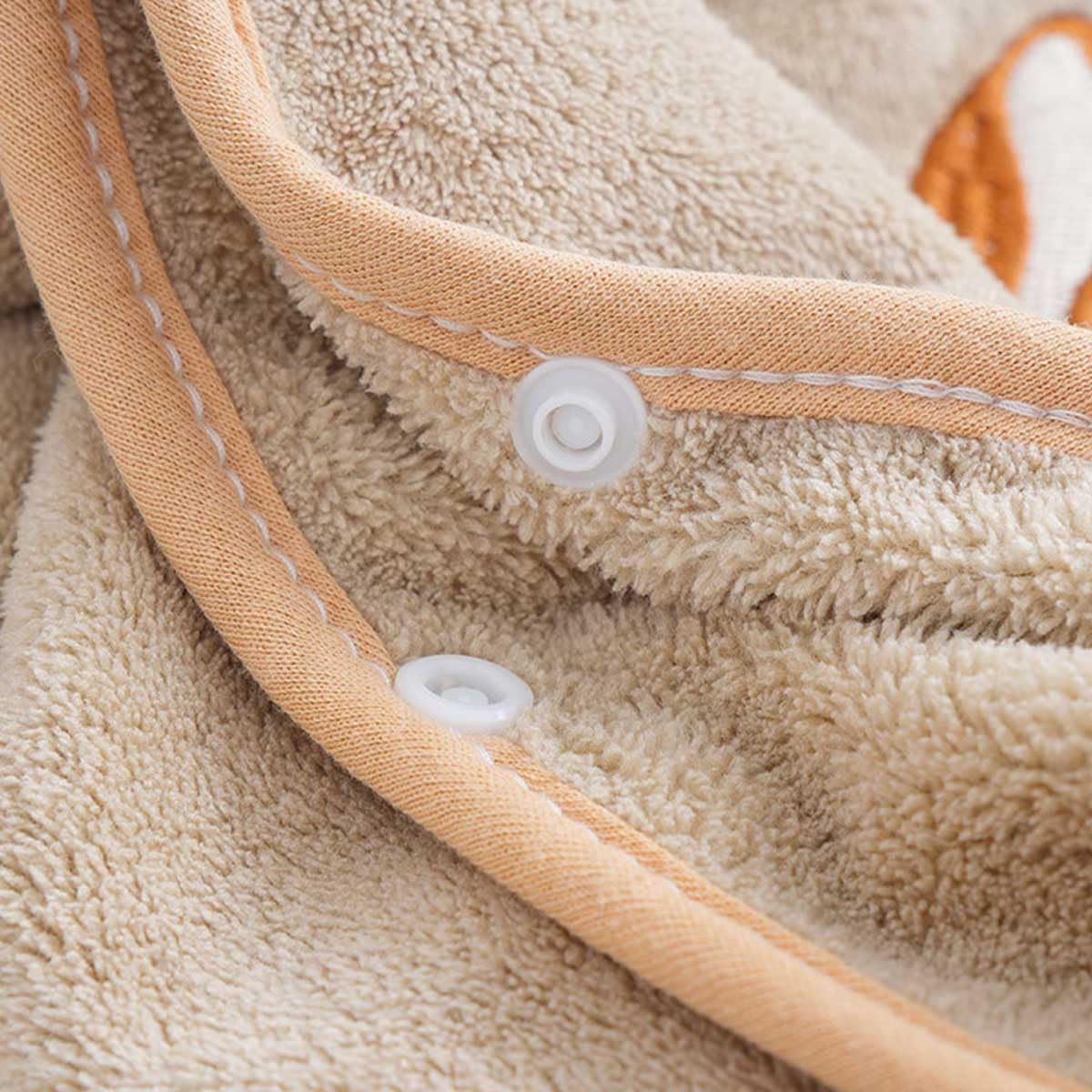 Ultra-Soft Hooded Bath Towel for Kids – Coral Fleece Poncho with Charming Animal Design, Quick-Dry Absorbent Robe for Bath, Pool, Beach (Deer) - Image 7