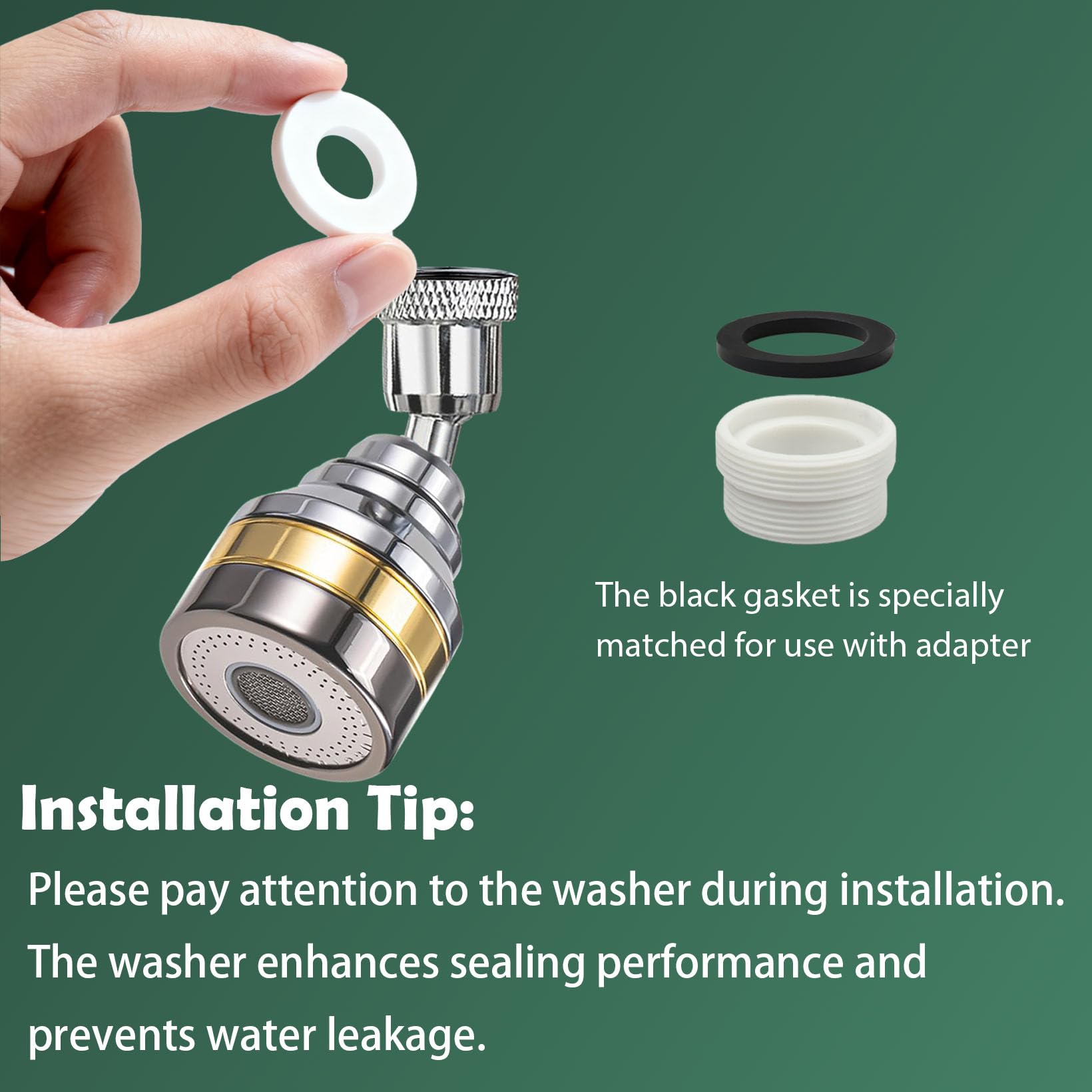 Multi-Function Rotating Faucet Aerator – 360° Swivel Kitchen Sink Extender with Adjustable Flow Modes, 3-inch & 7-inch Lengths, Anti-Splash Sprayer for Washing, Cleaning, and Filling (Silver,Long) - Image 6
