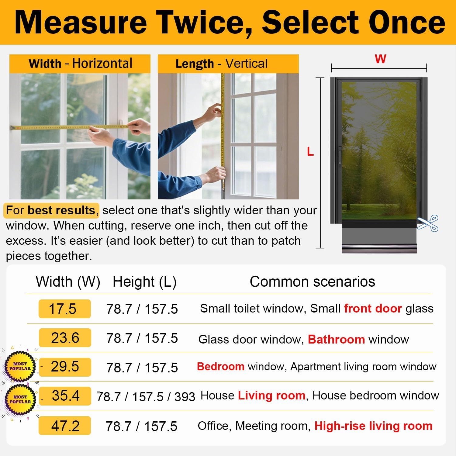 Static-Cling Window Film with Mirror Effect for Daytime Privacy, Heat & Glare Reduction, Easy Water-Based Installation, Includes Scraper, Spray Bottle, and Cutter—Ideal for Homes, Offices, and Apartments (Black) - Image 8