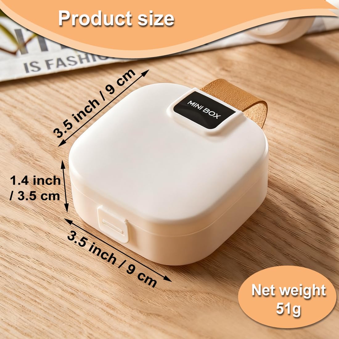 2-Piece Mini Storage Box Set for Cables, Chargers & Jewelry – Portable Organizer with Leather Handle and Snap Closure for Desk or Travel (White & Gray) - Image 2