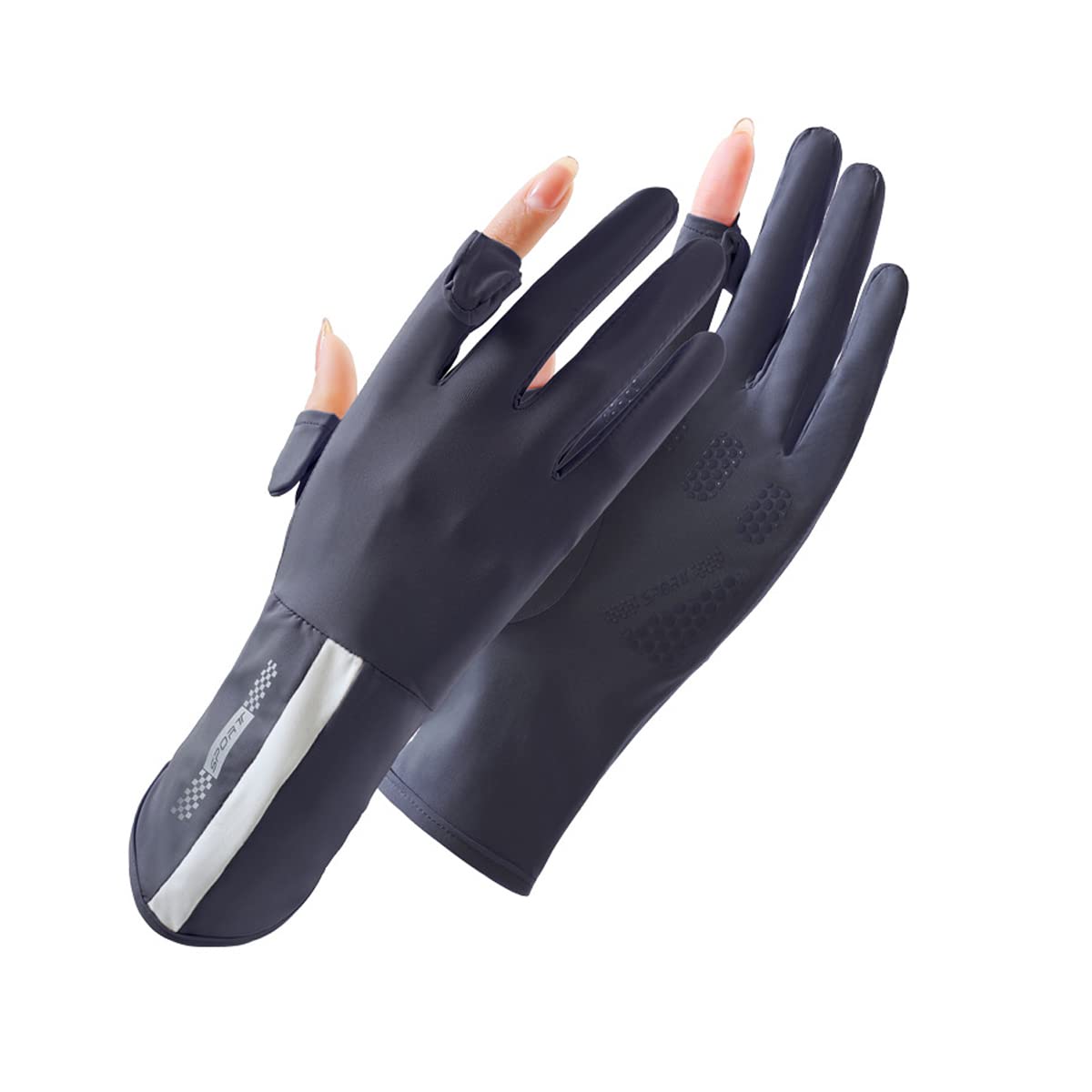 UV Protective Driving Gloves for Women – UPF 50+ Sunscreen Gloves with Touchscreen Function & Anti-Slip Palm, Long Cuff for Hiking, Cycling, Fishing, Golfing (Black) - Image 1