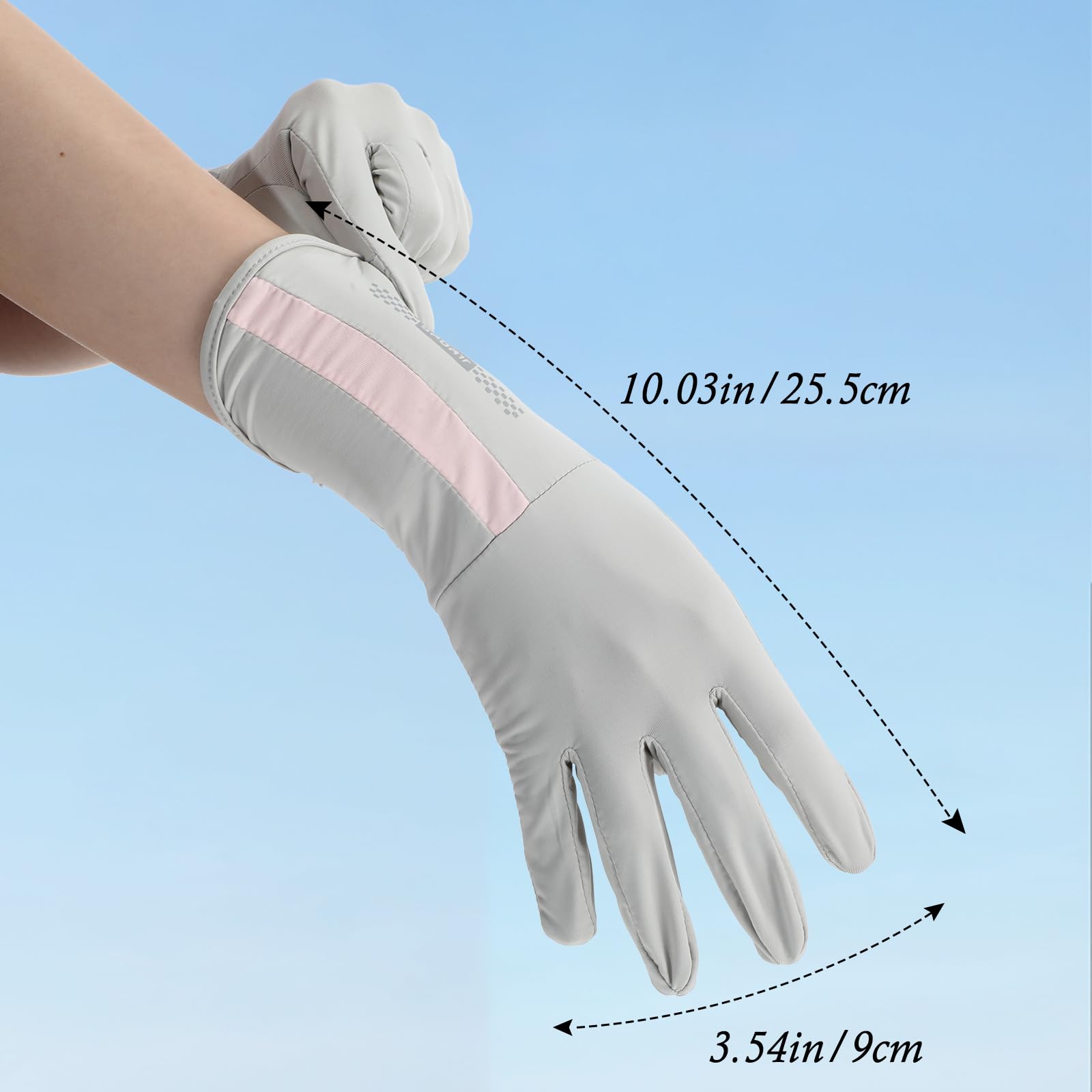 UV Protective Driving Gloves for Women – UPF 50+ Sunscreen Gloves with Touchscreen Function & Anti-Slip Palm, Long Cuff for Hiking, Cycling, Fishing, Golfing (Black) - Image 2
