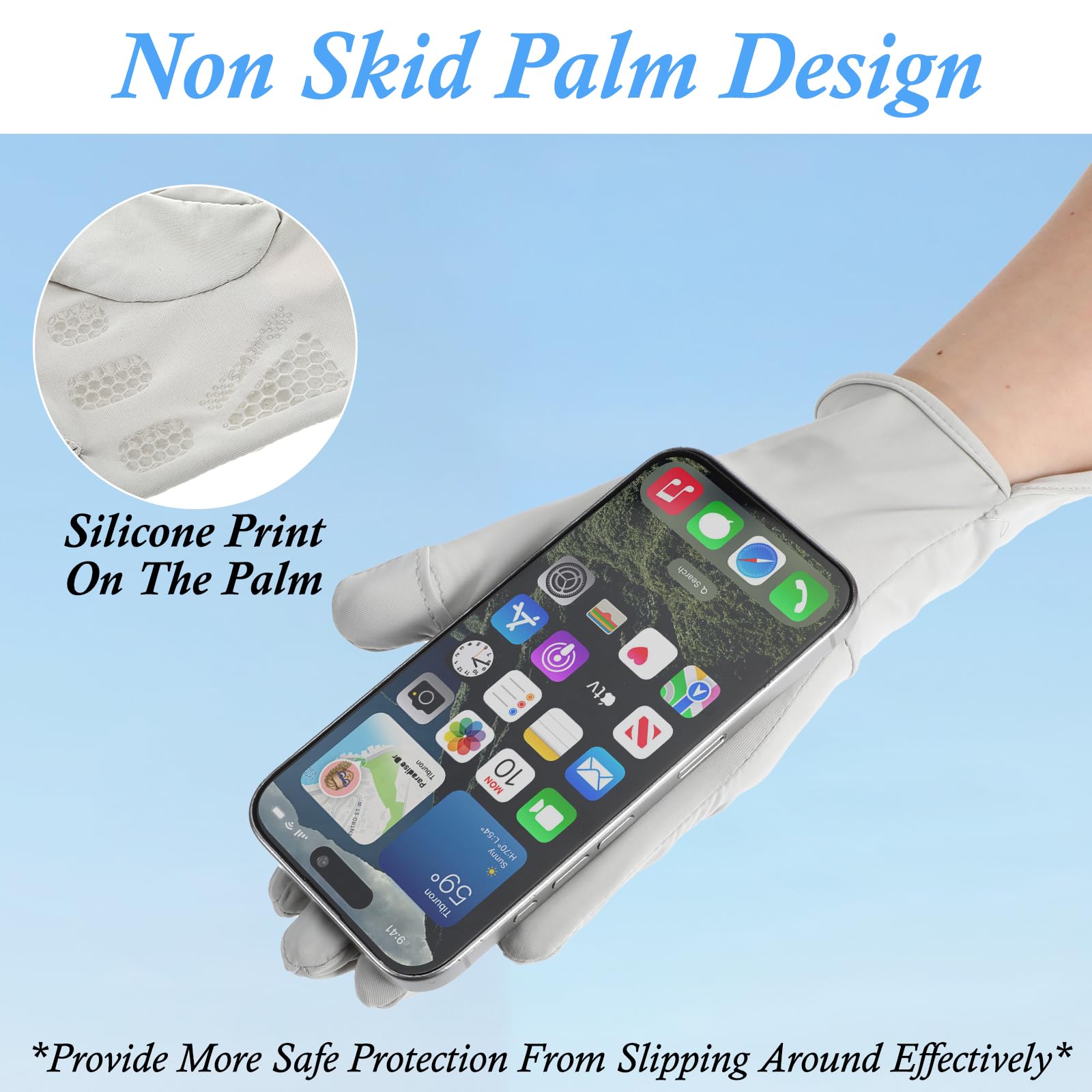 UV Protective Driving Gloves for Women – UPF 50+ Sunscreen Gloves with Touchscreen Function & Anti-Slip Palm, Long Cuff for Hiking, Cycling, Fishing, Golfing (Black) - Image 7