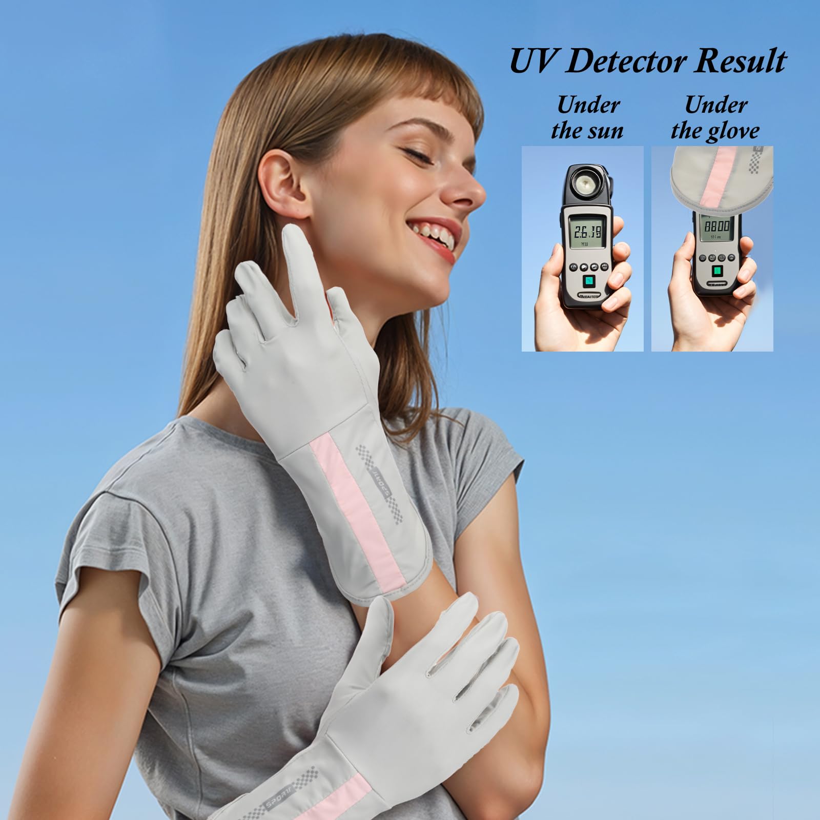 UV Protective Driving Gloves for Women – UPF 50+ Sunscreen Gloves with Touchscreen Function & Anti-Slip Palm, Long Cuff for Hiking, Cycling, Fishing, Golfing (Purple) - Image 4