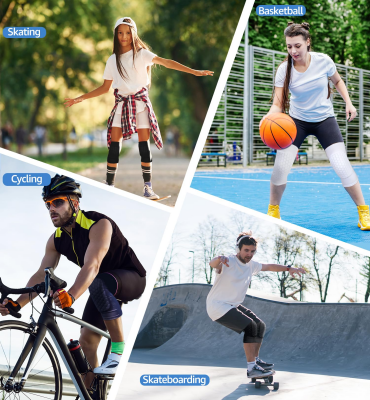 Honeycomb Knee Pads for Kids, Teens & Adults – Protective Compression Knee Guards for Basketball, Football, Cycling & Running(White,XXL) - Image 7