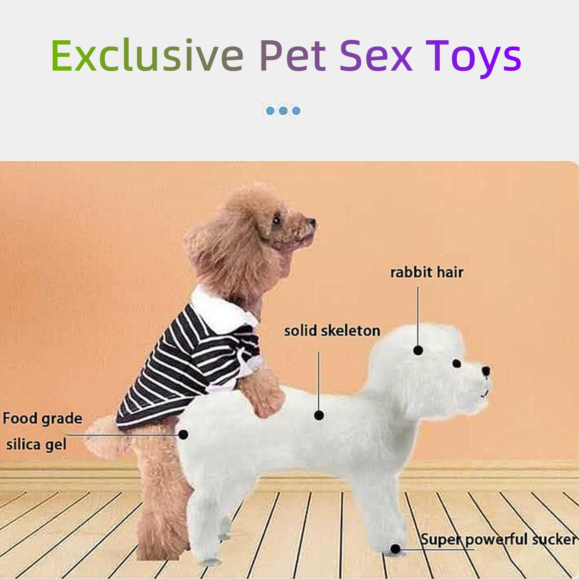 Pet Behavioral Support Doll – Realistic Canine Companion Toy for Stress Relief, Made of TPE Silicone & Soft Fur, Stable Suction Base, 1:1 Anatomical Design, for Small to Medium Dogs (White, Channel Height 18cm) - Image 2