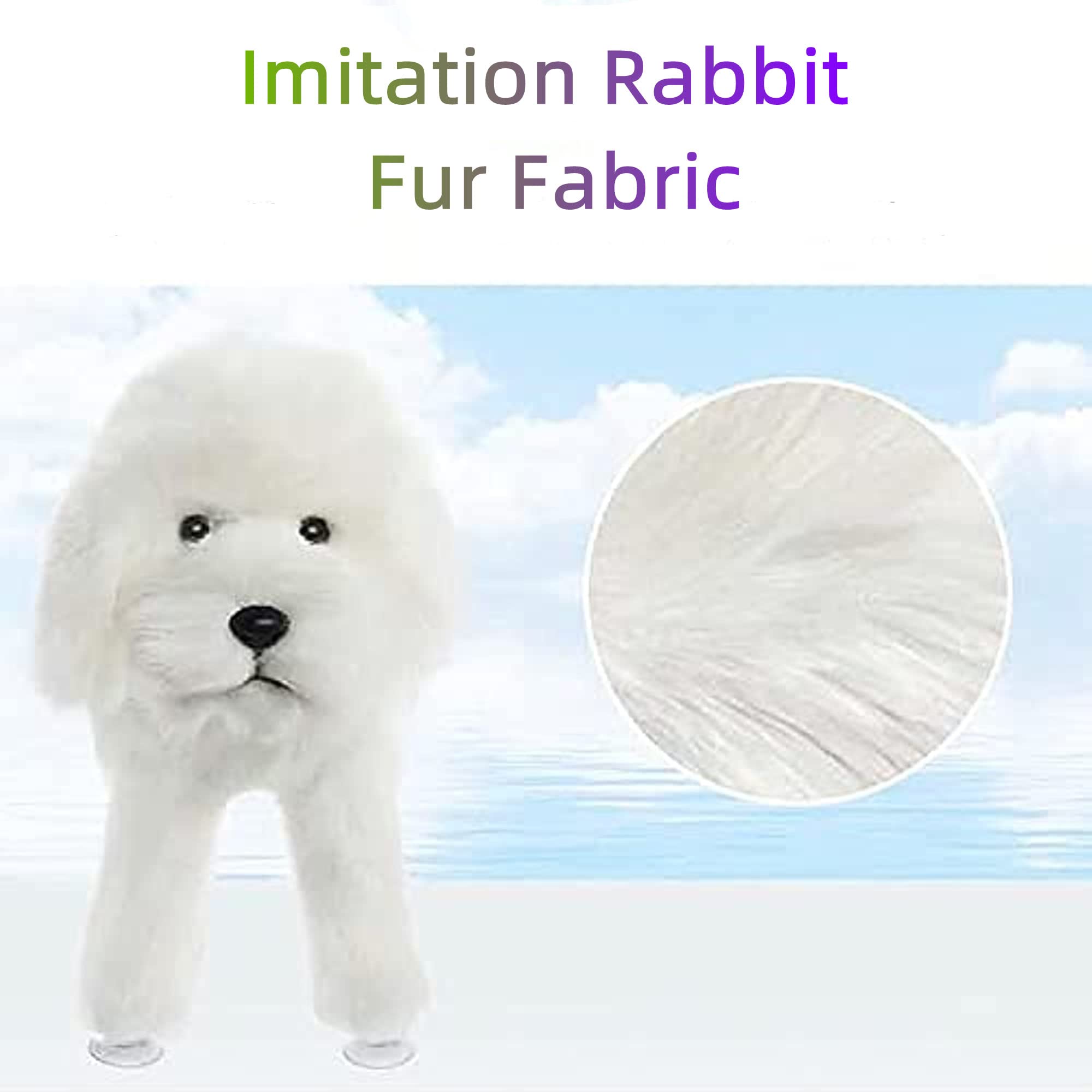 Pet Behavioral Support Doll – Realistic Canine Companion Toy for Stress Relief, Made of TPE Silicone & Soft Fur, Stable Suction Base, 1:1 Anatomical Design, for Small to Medium Dogs (White, Channel Height 18cm) - Image 6