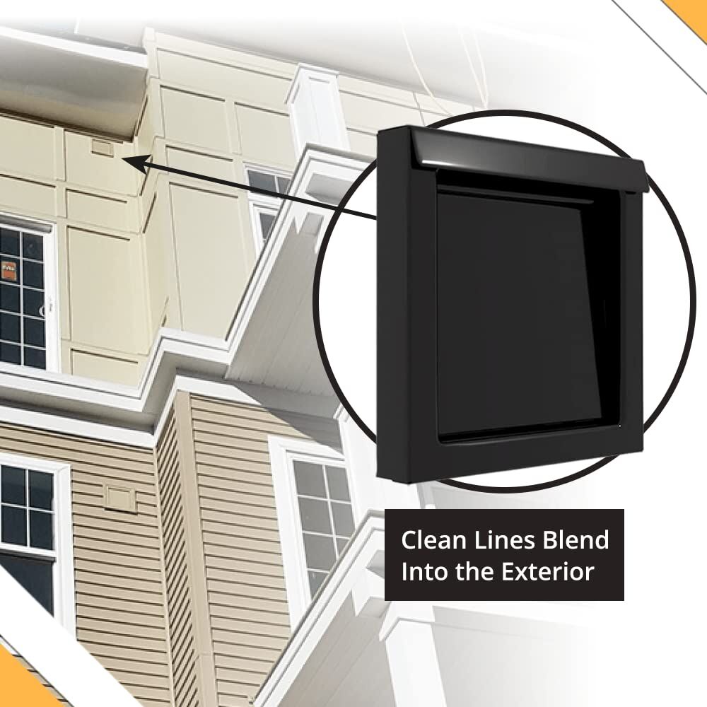 Black 4-Inch Dryer Vent Cover – Outdoor Wall Exhaust for Clothes Dryer & Bathroom Fan | Durable Galvalume Steel with Quiet Damper | Other Colours Available In-Store - Image 5