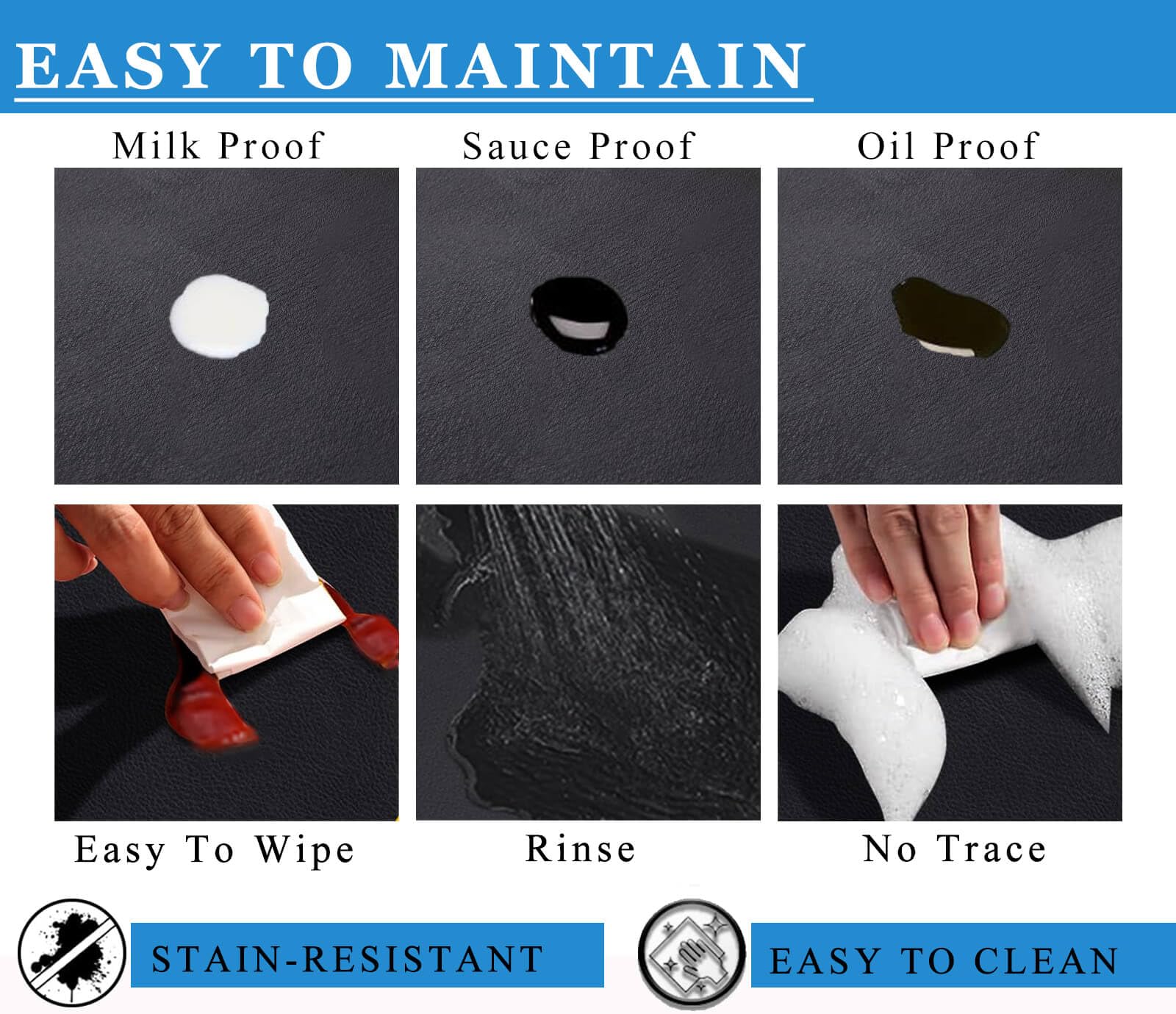 Kitchen Counter Mat for Coffee Maker – Absorbent & Quick-Dry Bar Pad with Non-Slip Backing, Protective Surface for Espresso Machine, Dish Drying Mat (Grey,50*80cm) - Image 4
