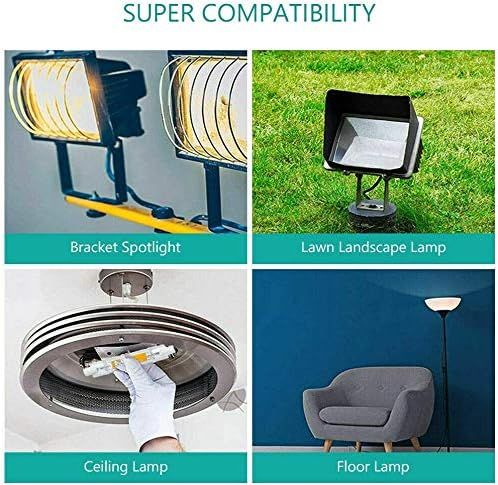 2PCS 10W R7S LED COB Bulb, Dimmable 78mm Double-Ended J-Type T3 Lamp, 100W Halogen Equivalent, 1000LM 6000K Daylight for Floodlight & Landscape Lighting (Yellow) - Image 6