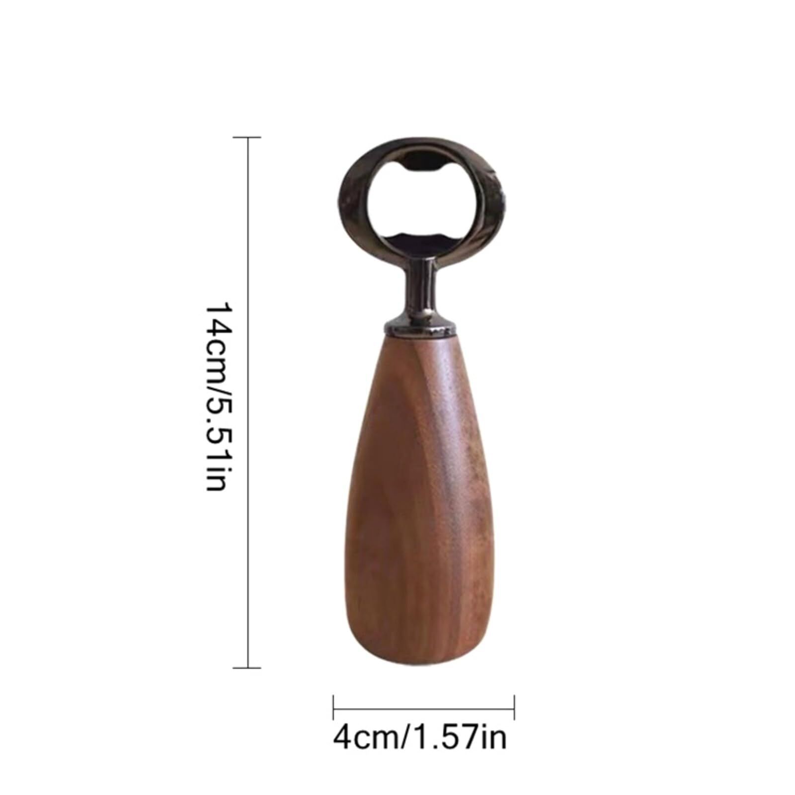 Handcrafted Wooden Bottle Opener – Walnut & Stainless Steel Beer Opener with Ergonomic Handle | Premium Bar Tool for Home, Kitchen & Gifts - Image 2