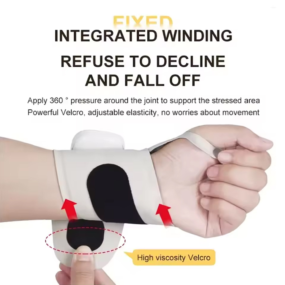 Smart Wrist Massage Brace with 10 Modes & 29 Intensity Levels – Rechargeable Heat Therapy and TENS for Pain Relief, Carpal Tunnel Support, and Joint Comfort (White)  | Blue Version Available In-Store - Image 6