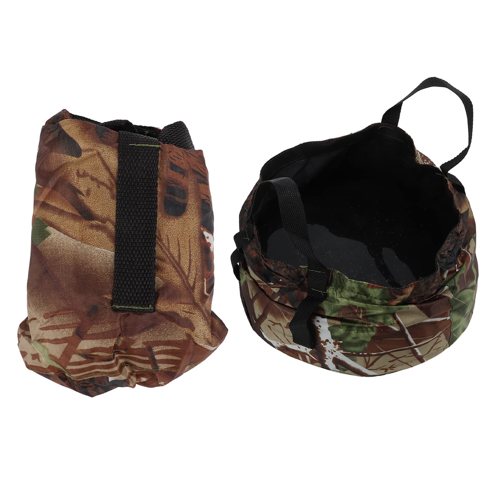Collapsible Outdoor Bucket with Handles – Foldable Water Container for Camping, Fishing, Travel & Washing, Durable Waterproof Polyester Basin (Camouflage) - Image 8