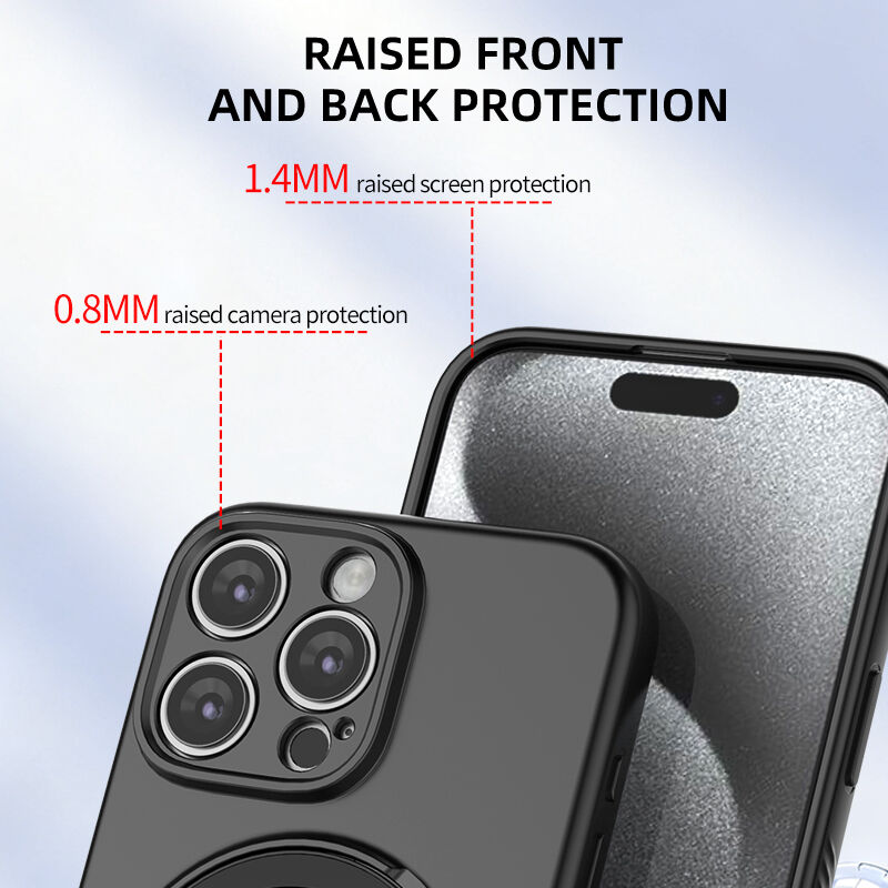 Magnetic Shockproof Case with 360-Degree Rotating Ring Stand for iPhone 16 Pro Max – Slim Protective Phone Cover with Airbag Corners and Wireless Charging Support for Home, Office, Travel and Daily Use (Purple) - Image 7