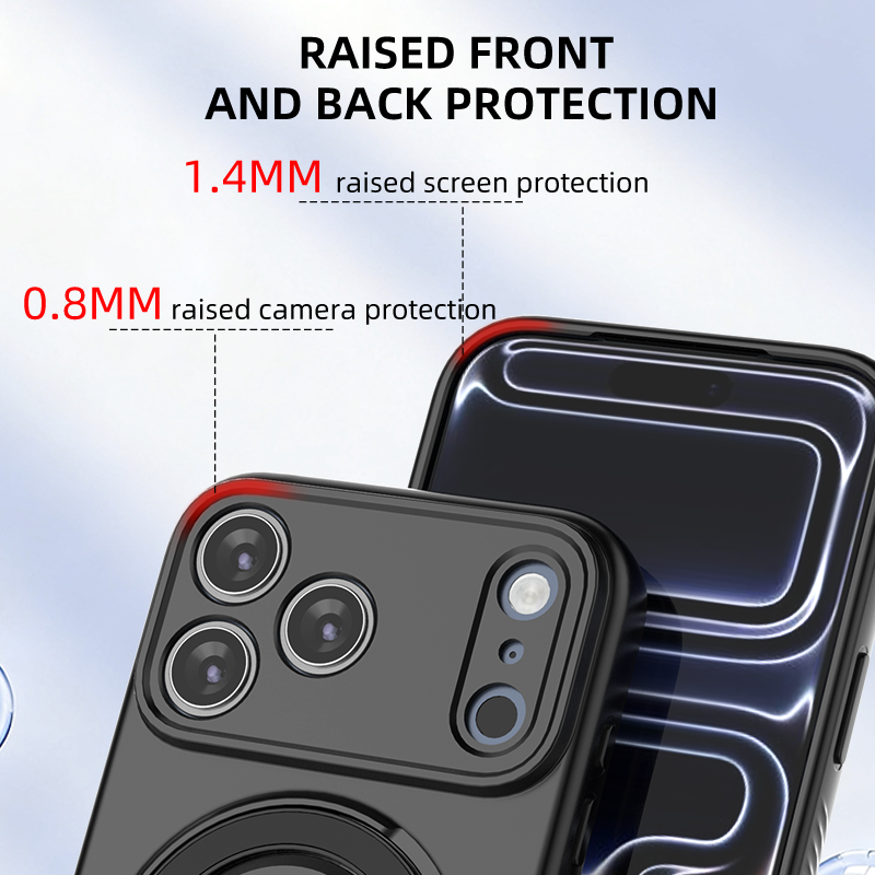 Magnetic Shockproof Phone Case with 360-Degree Rotating Ring Stand and Wireless Charging Support for iPhone 17 Pro – Slim Protective Cover Designed for Home Use, Office Work, Travel, Commuting and Everyday On-the-Go Lifestyle (Green) - Image 7