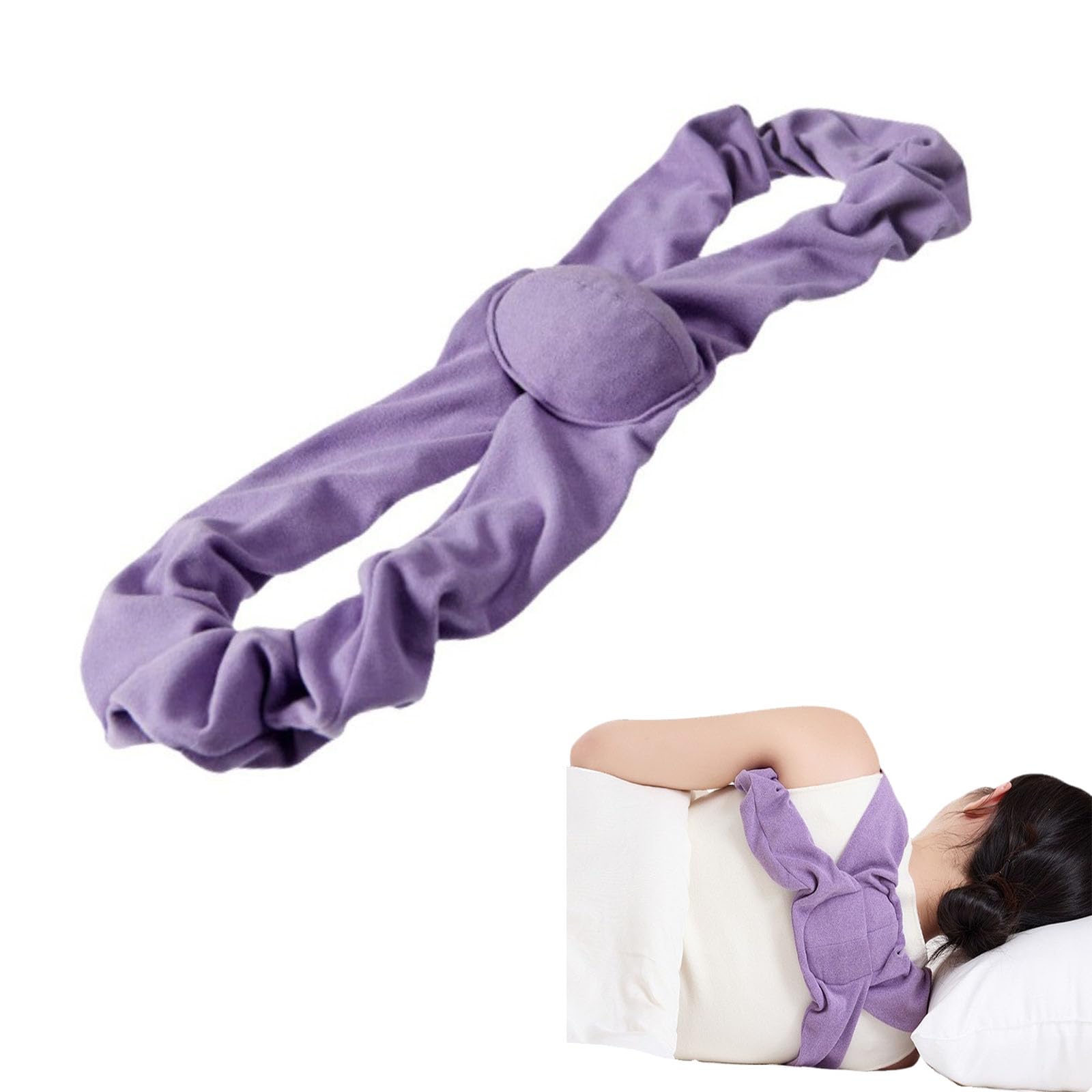 Sleep Posture Corrector for Women and Men – Shoulder Alignment Belt with Soft Cushion, Nighttime Back Support for Better Spine and Upper Body Positioning (L) - Image 1