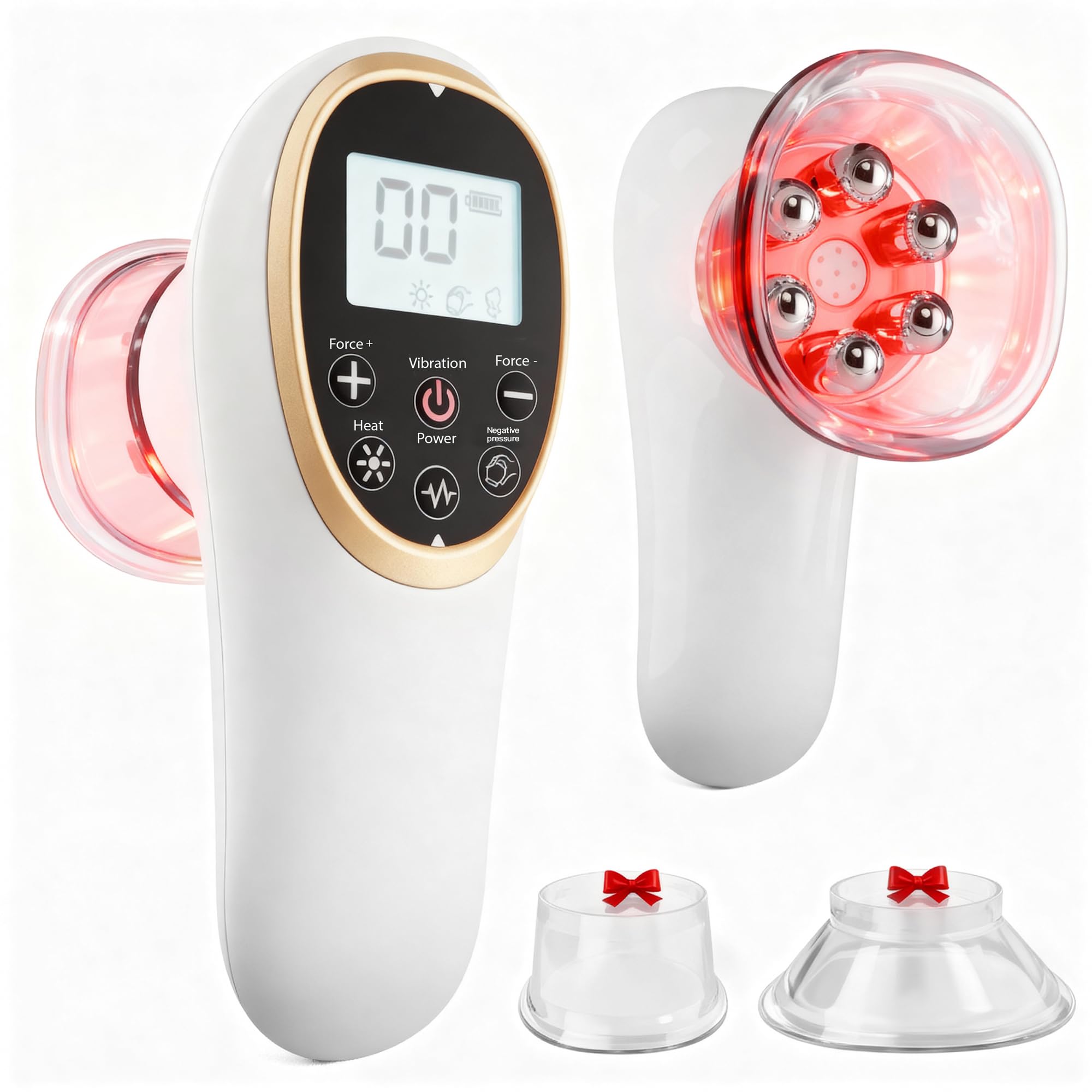 Modern Jingluo Beauty Massager – Electric Meridian Facial & Body Roller with Gentle Suction and Warmth, Multi-Speed Skincare Tool for Relaxing Rituals (White) - Image 1