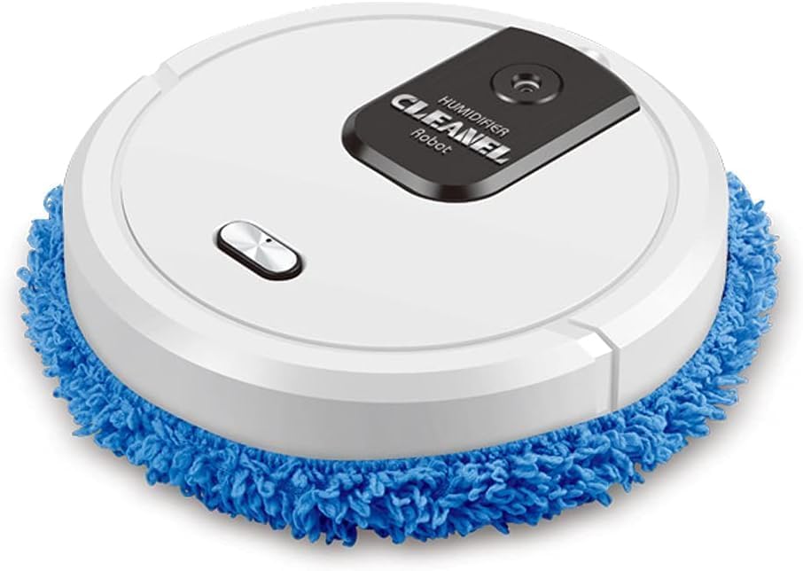 Smart Mopping Robot with Spray & Humidifier – Automatic Floor Cleaner for Hard Floors, Dry and Wet Cleaning, Pet Hair Removal, Compact Design (White) - Image 1
