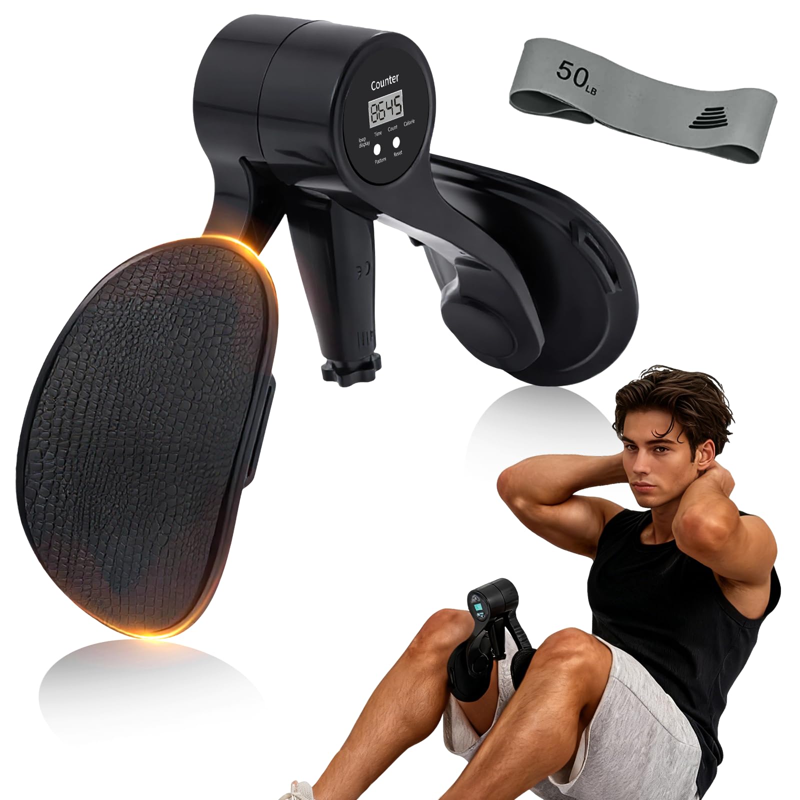 Smart Thigh Trainer with LED Display – 12-80lb Adjustable Resistance, 360° Rotation Kegel Exercise Equipment for Men & Women (Black) | Other Colors Available in Store - Image 1