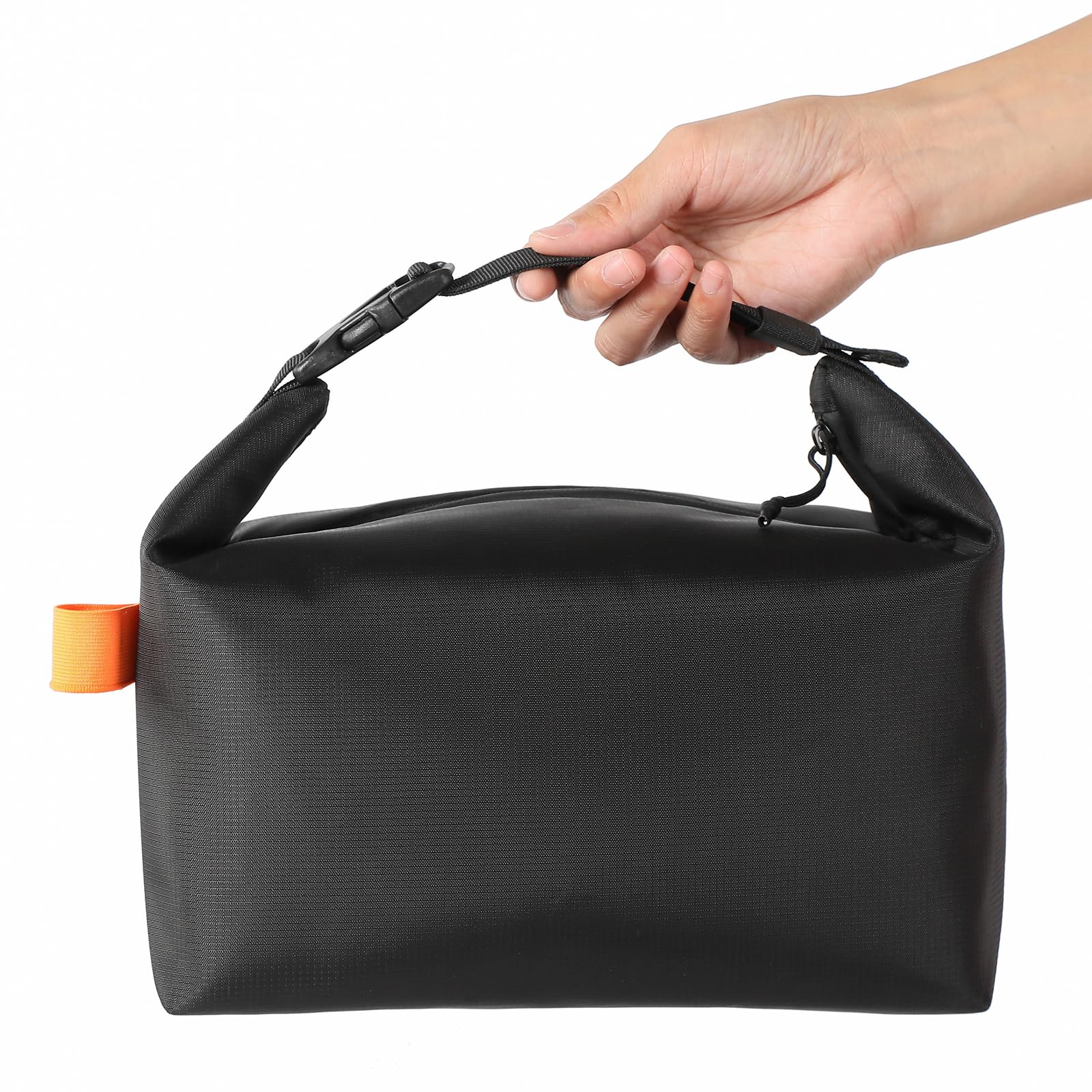 Foldable Lunch Bag – Reusable Insulated Cooler Tote with Waterproof Zipper, Leak-Proof Design, Lightweight & Compact, Ideal for Work, School, Picnic, Travel (Black) - Image 1