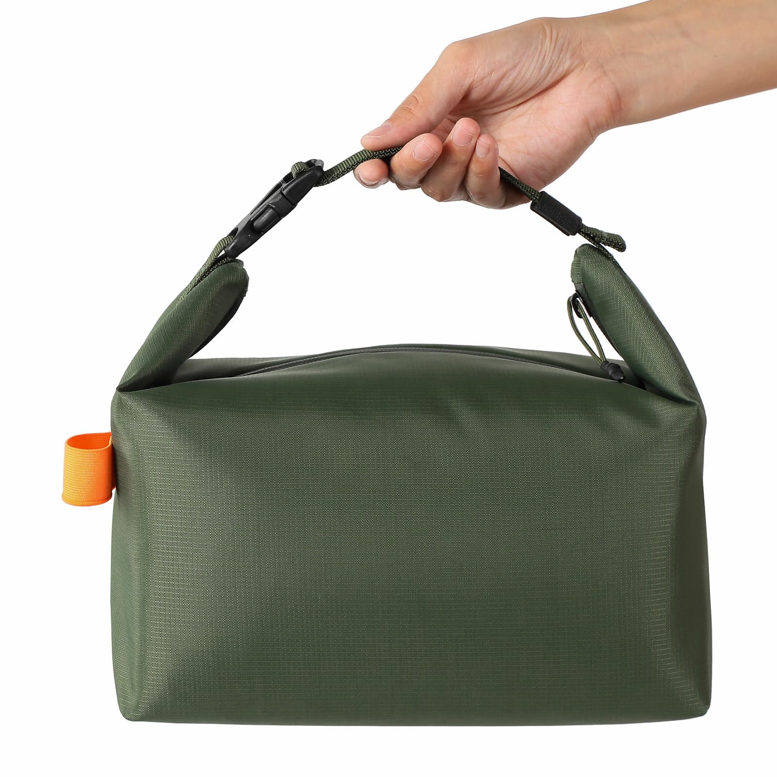 Foldable Lunch Bag – Reusable Insulated Cooler Tote with Waterproof Zipper, Leak-Proof Design, Lightweight & Compact, Ideal for Work, School, Picnic, Travel (Military green) - Image 1