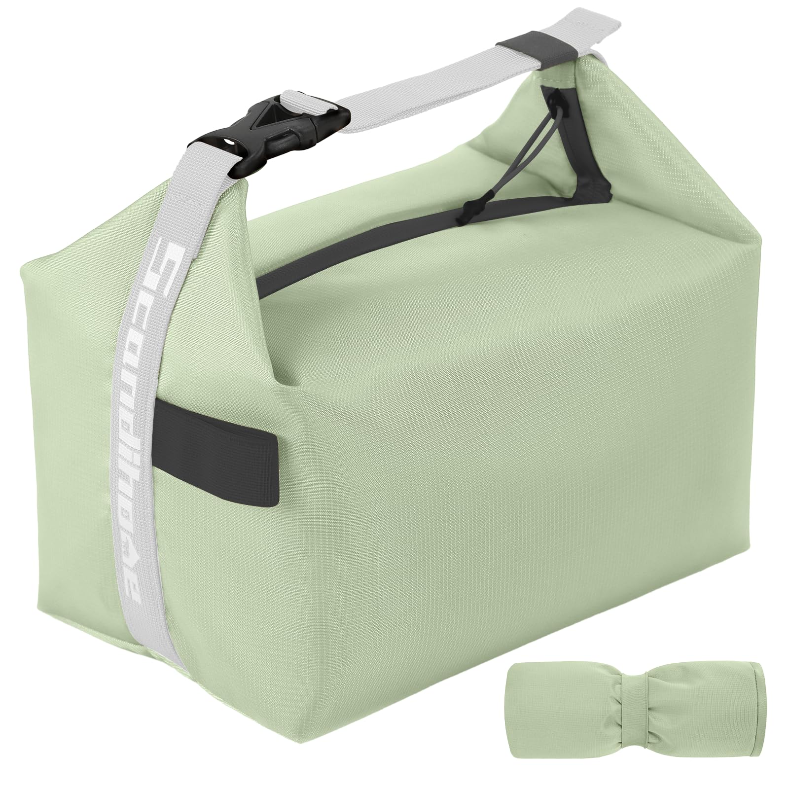 Foldable Lunch Bag – Reusable Insulated Cooler Tote with Waterproof Zipper, Leak-Proof Design, Lightweight & Compact, Ideal for Work, School, Picnic, Travel (Green) - Image 1