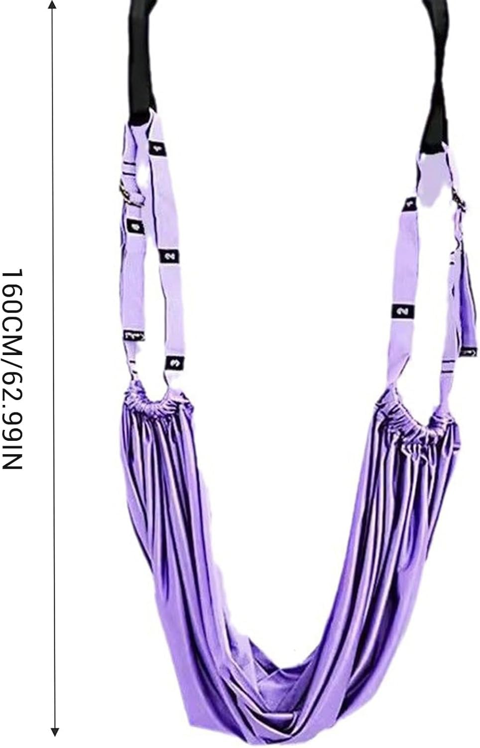 Door-Hanging Yoga Hammock for Backbend & Stretching – Adjustable Aerial Yoga Strap with Dual Anchors, Full-Body Flexibility Trainer for Home Use (Blue) - Image 7