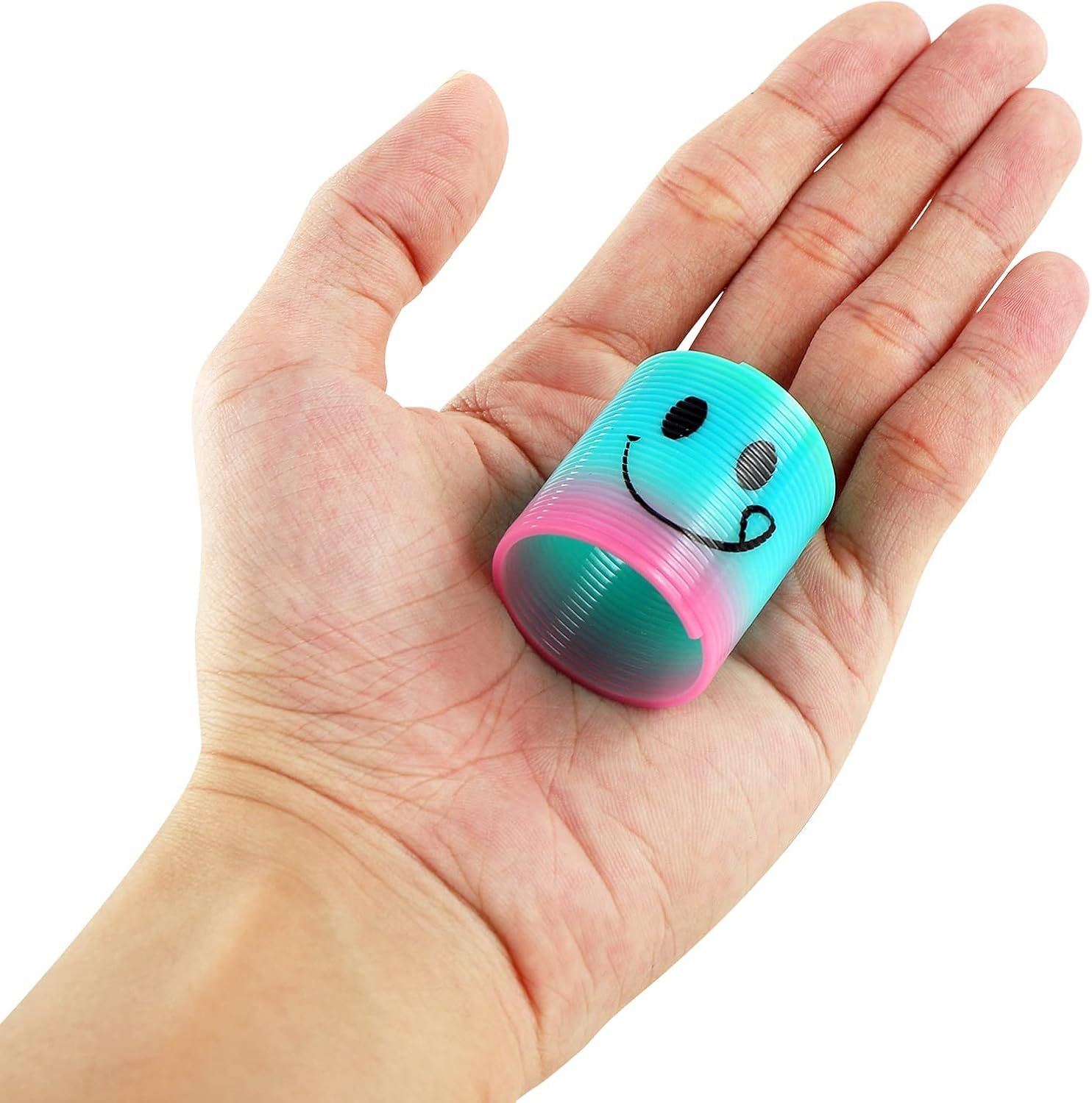 30-Pack Mini Rainbow Magic Spring Toys, Smiley Face Fidget Stress Relief Coils for Kids Party Favors, Classroom Prizes, Carnival Prizes, Birthday Goodie Bags (Multicolor) - Image 2