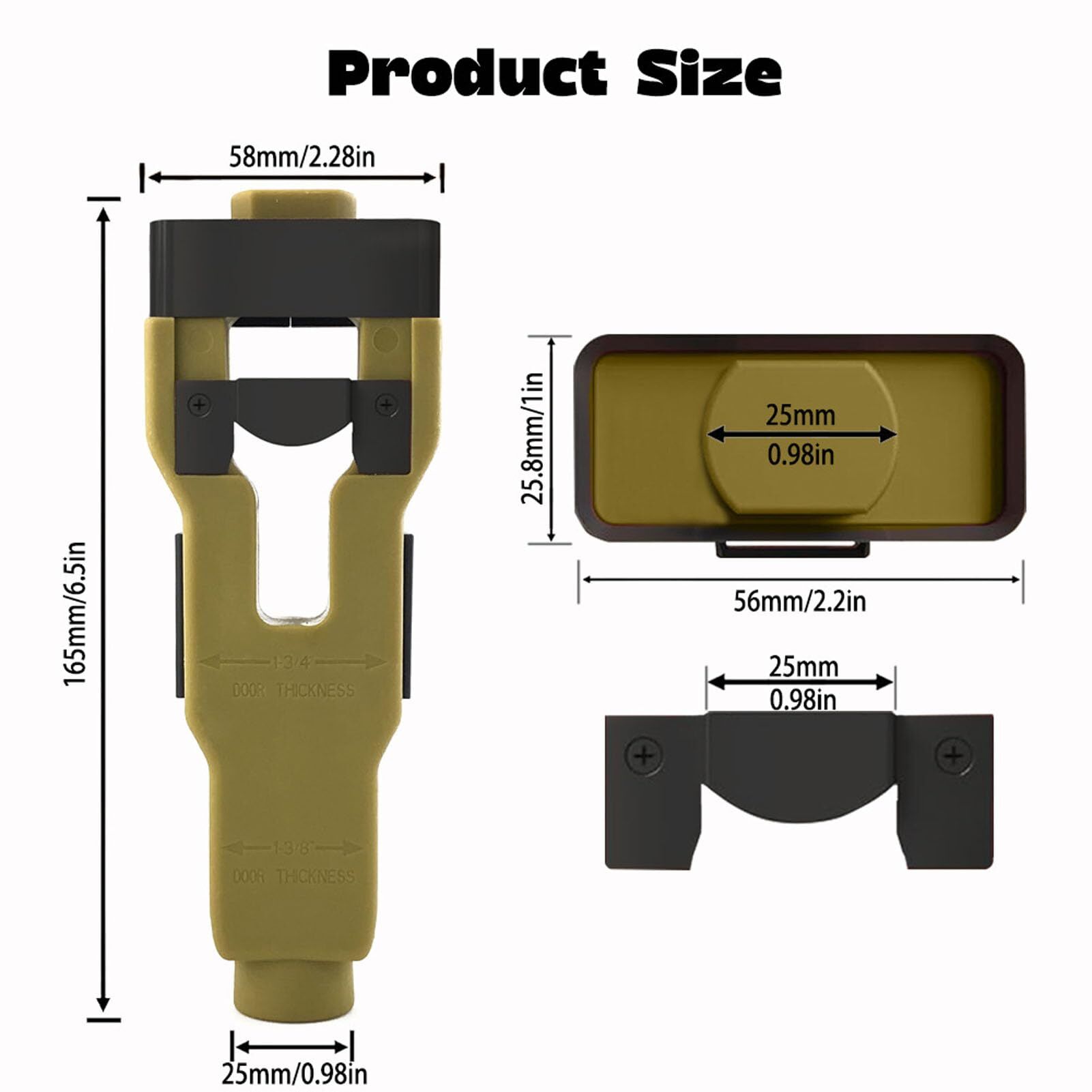 Green Door Latch Mortise Tool – Professional Stainless Steel & ABS Installation Kit for 1-3/4