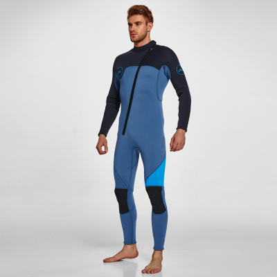 Men's 3mm Full Wetsuit for Surfing Diving & Cold Water Swimming – Front-Zip Neoprene Suit with UV Protection and Flexible Fit(Blue,XL)  | Other Colors Available in Store - Image 1
