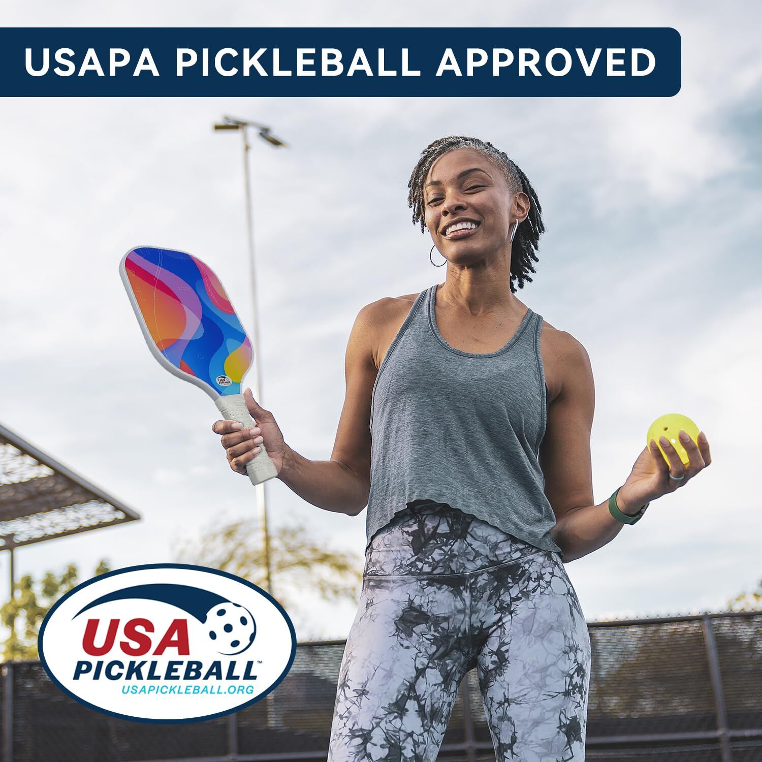 Pickleball Paddle Set with 4 Balls – Fiberglass Surface, Lightweight Grip | Indoor & Outdoor Play - Image 6